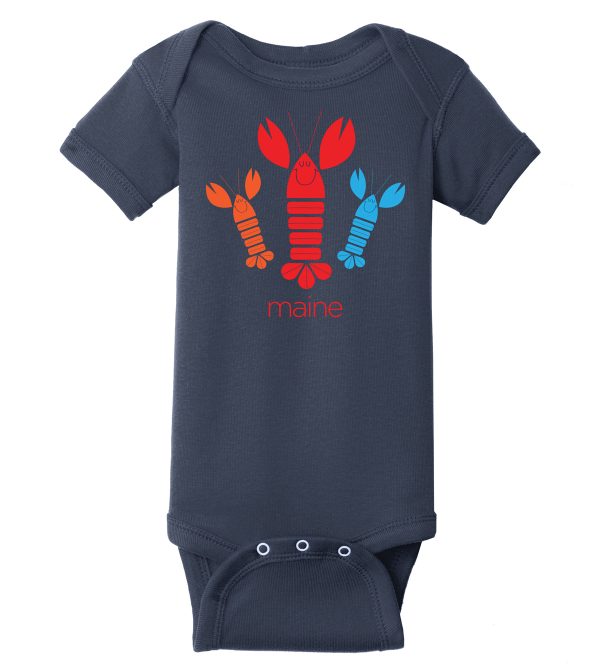 Happy Lobsters Maine T-shirt & Onesie | Woods and Sea