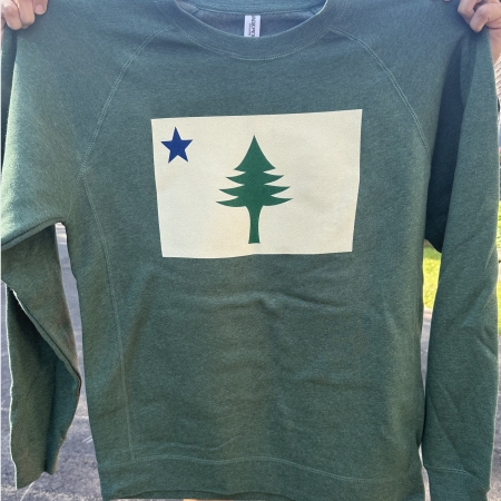 Maine 1901 Pine Tree Flag Crewneck Sweatshirt