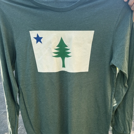 Maine 1901 Pine Tree Flag Long Sleeve Shirt