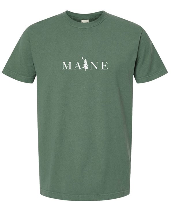 Maine Pine Embroidered Tee